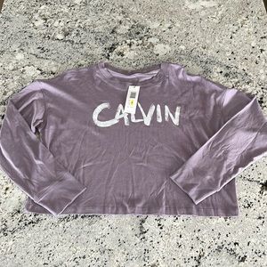 Calvin Klein Performance Women’s Cropped Tee - LS - Lavender